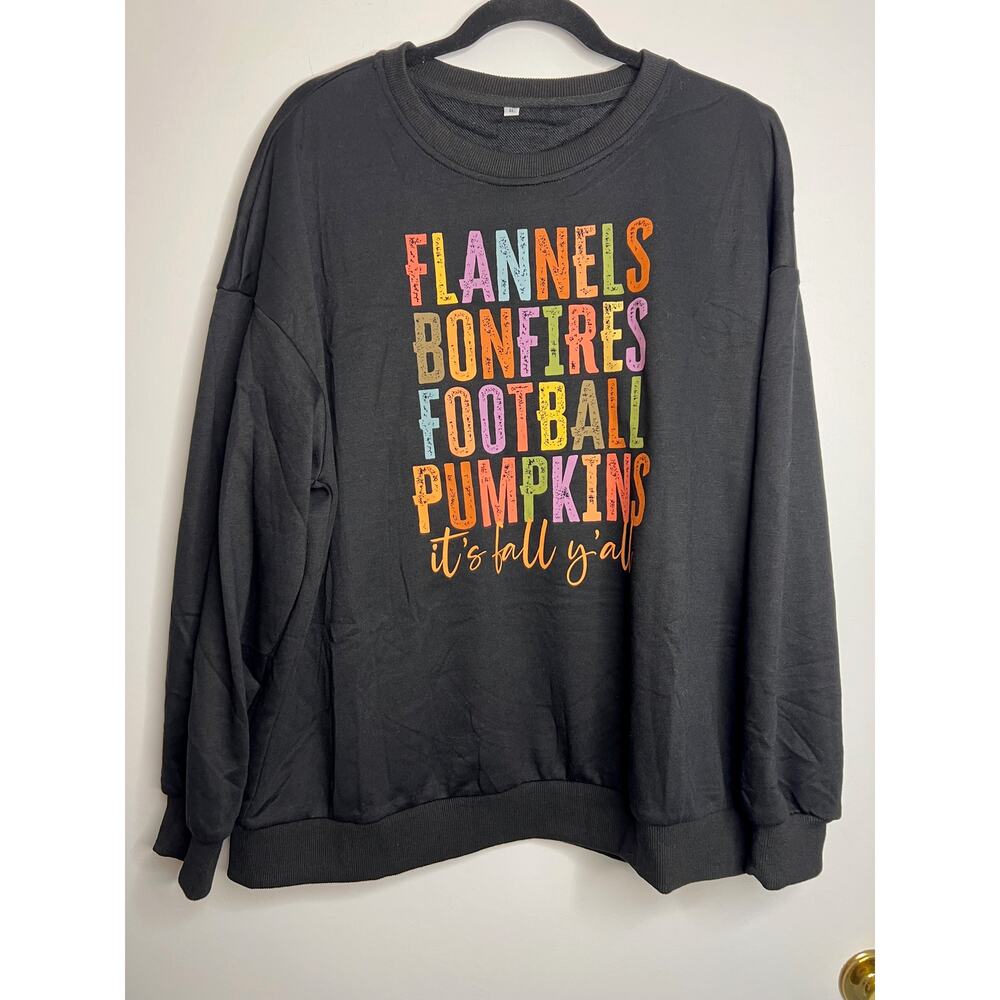 Fall Themed Long Sleeved Top Size XL NNT